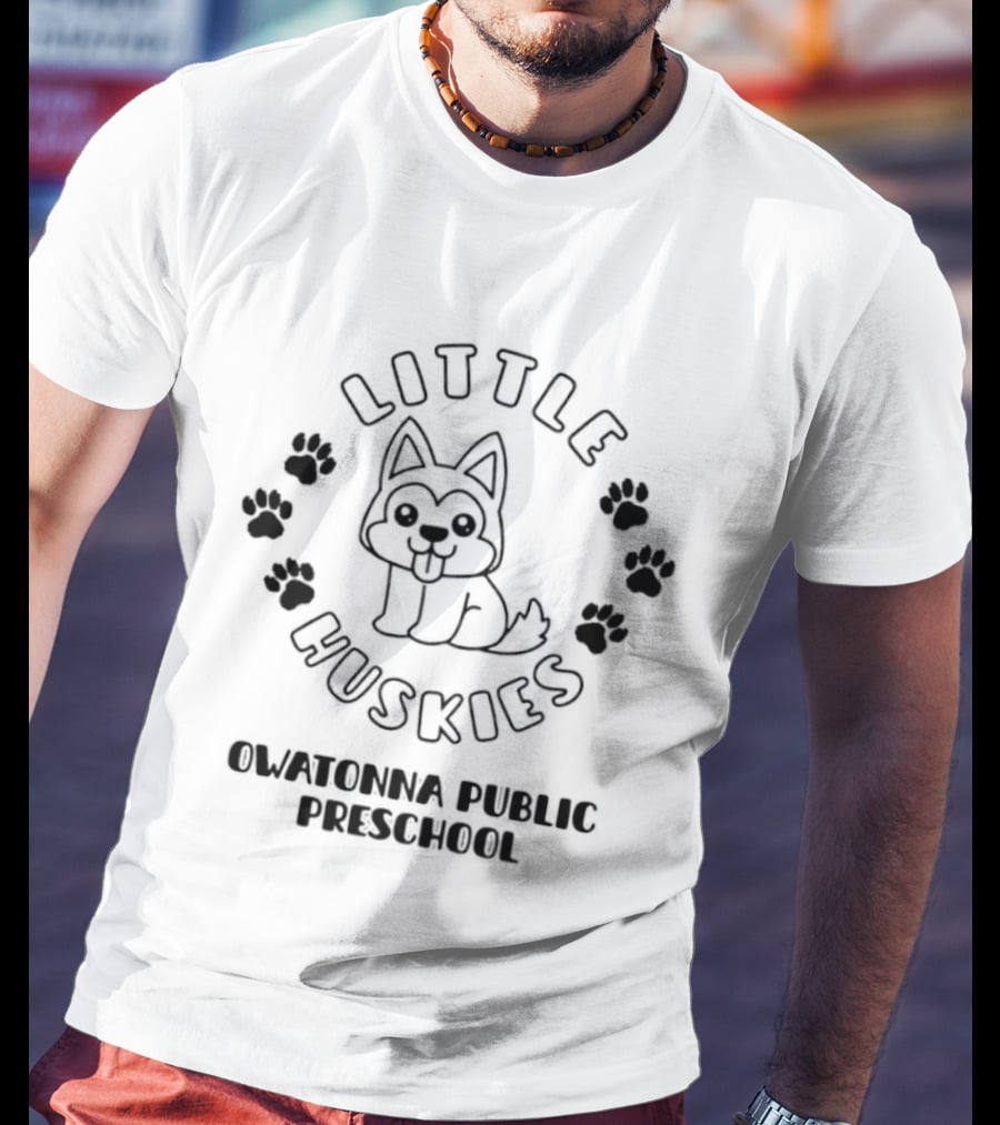 Little Huskies Owatonna Public Preschool Fun Cute Puppy T-Shirt