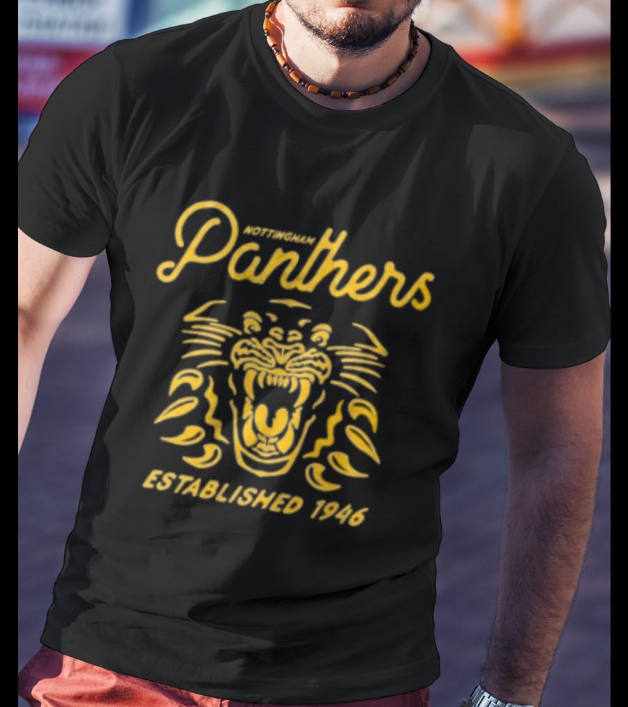Panthers Established 1946 Retro Black Script 26 27 T-Shirt