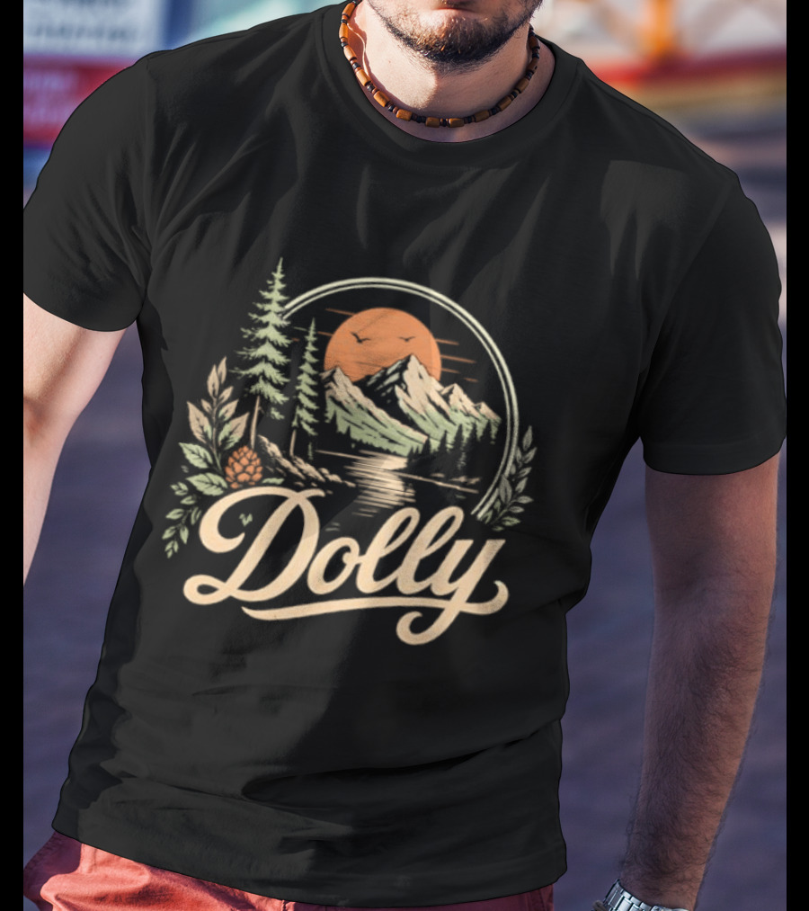 Dolly Mountain Nature Scene Outdoors Country Music T-Shirt