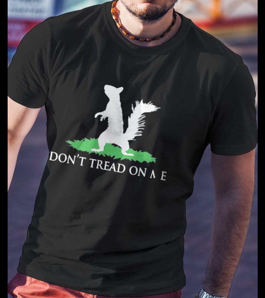 Don't Tread On Me Squirrel Gadsden Flag Missing Letter Puzzle T-Shirt