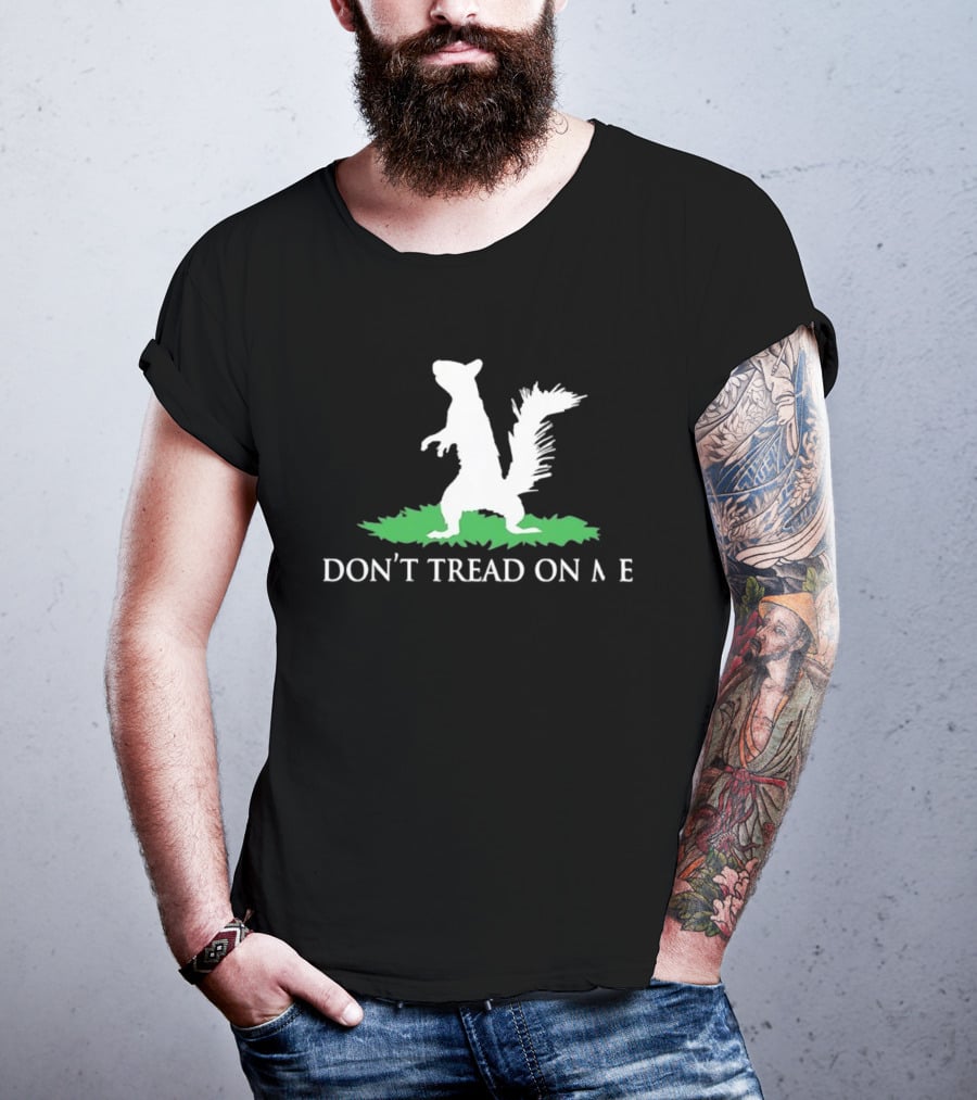 Don't Tread On Me Squirrel Gadsden Flag Missing Letter Puzzle T-Shirt