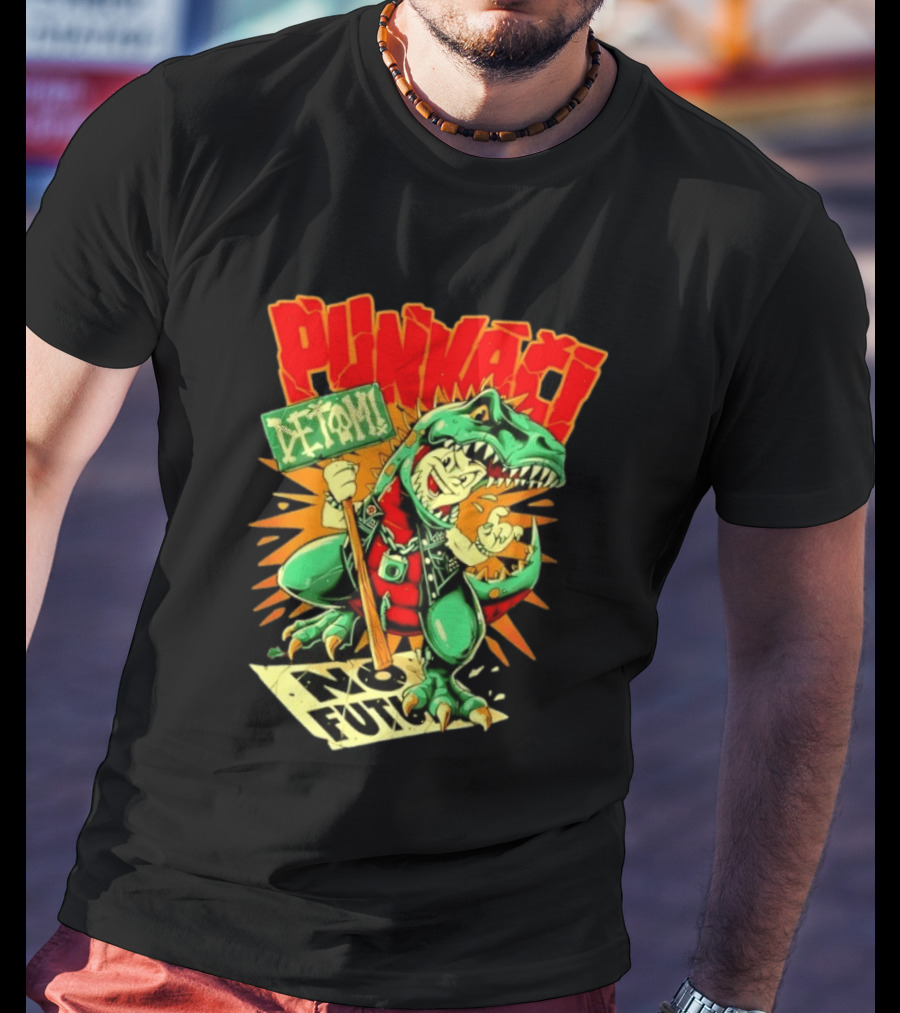 Punkači Deťomi No Future Dinosaur Punk Rock Rebellion T-Shirt