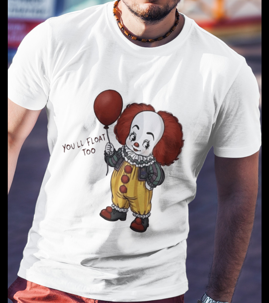 Pennywise Clown You'll Float Too Red Balloon T-Shirt