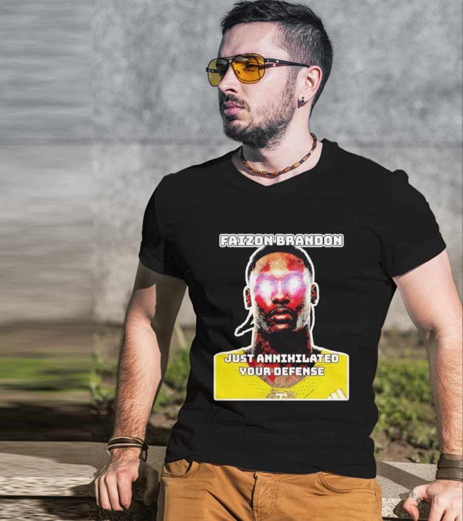 Faizon Brandon Just Annihilated Your Defense Glowing Eyes Football Player T-Shirt