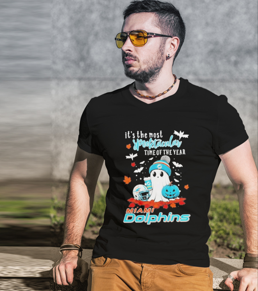 Miami Dolphins Halloween 2026 Most Spooktacular Time Of The Year T-Shirt