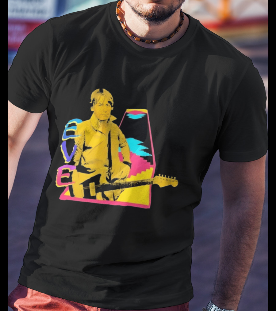 Steve Perry 80s Rock Vibes Retro Guitar T-Shirt