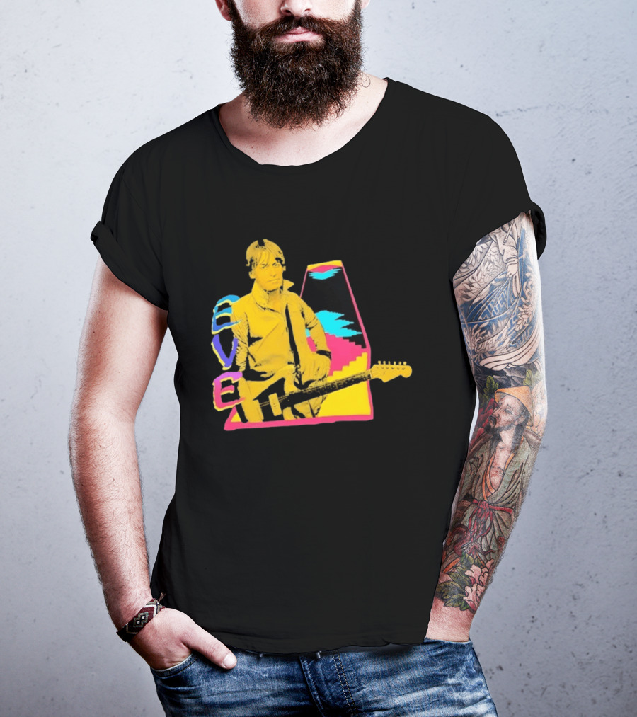 Steve Perry 80s Rock Vibes Retro Guitar T-Shirt