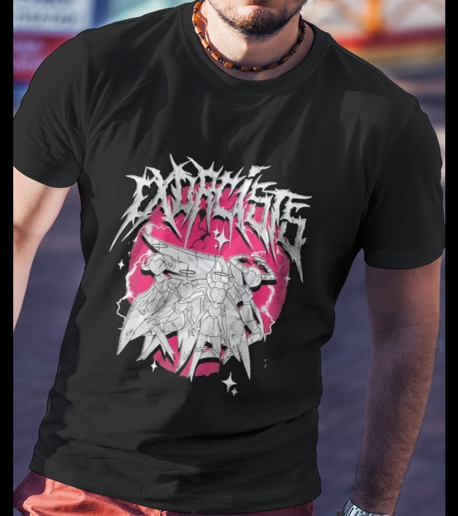 Exorcist Hazbin Hotel Metal Style Adam Lute T-Shirt
