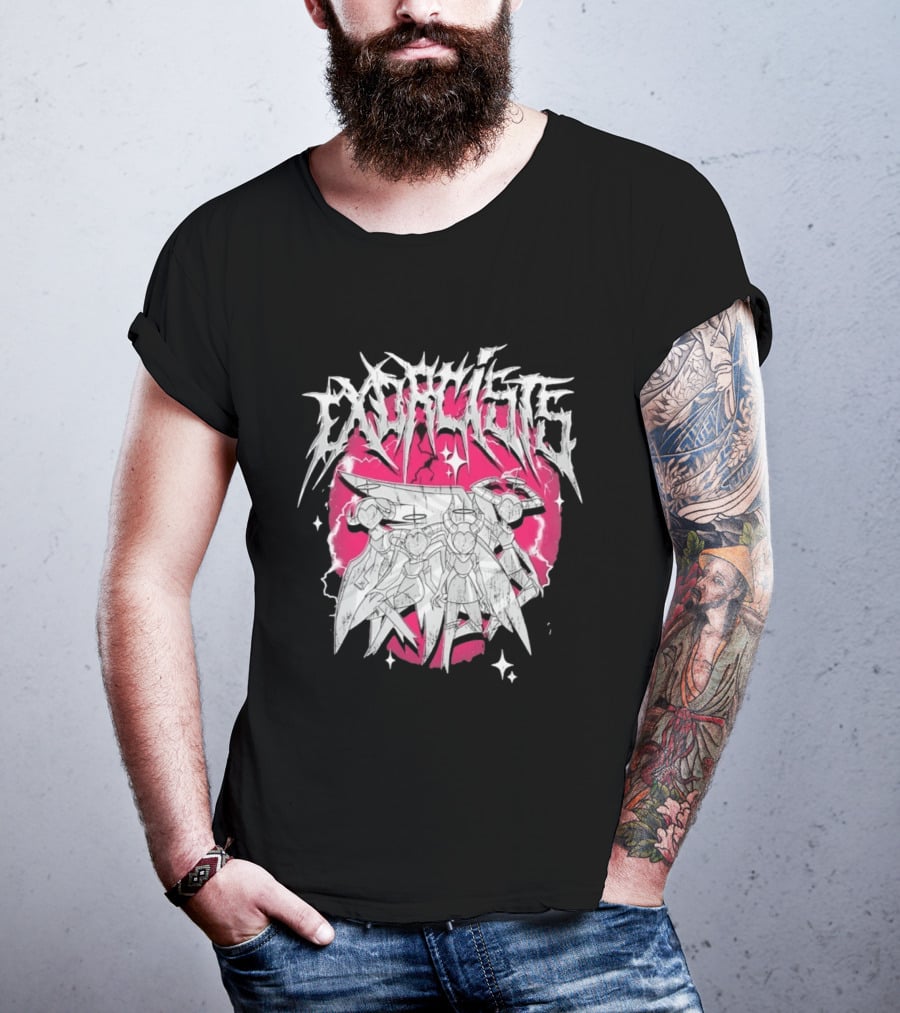 Exorcist Hazbin Hotel Metal Style Adam Lute T-Shirt