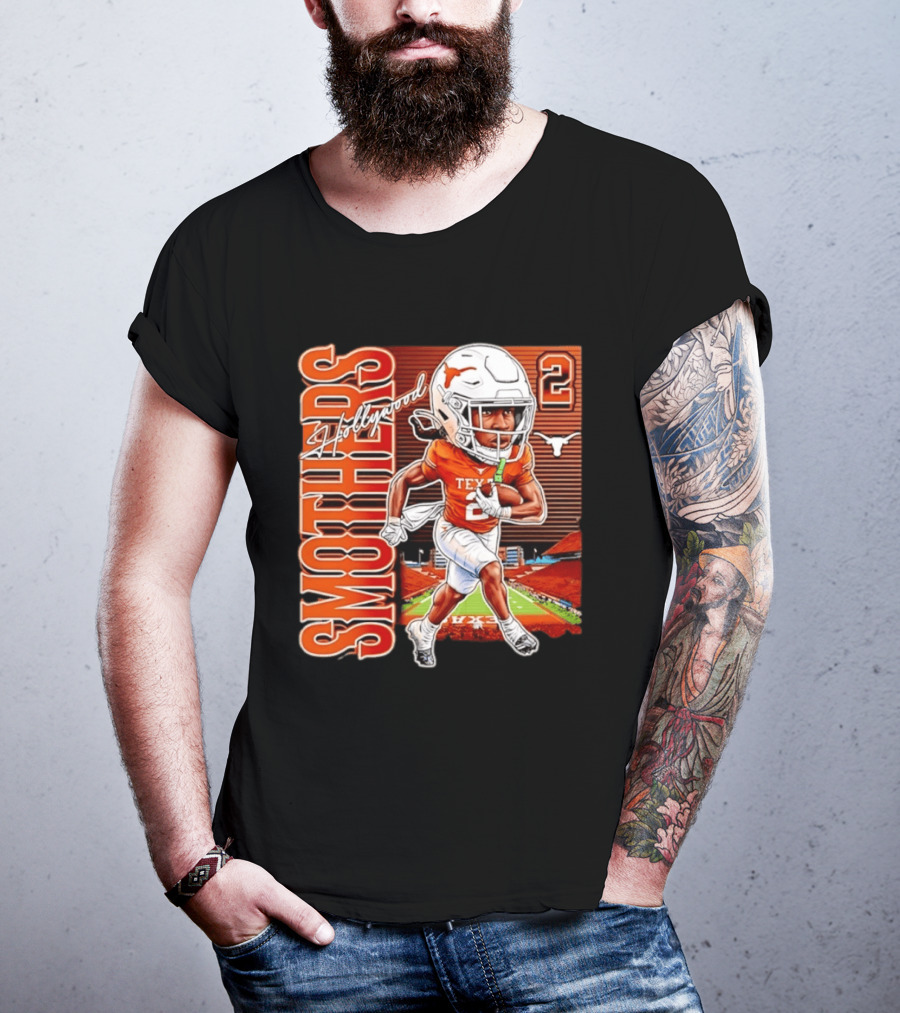 Hollywood Smothers Texas Longhorns Number 2 Football Player Action T-Shirt