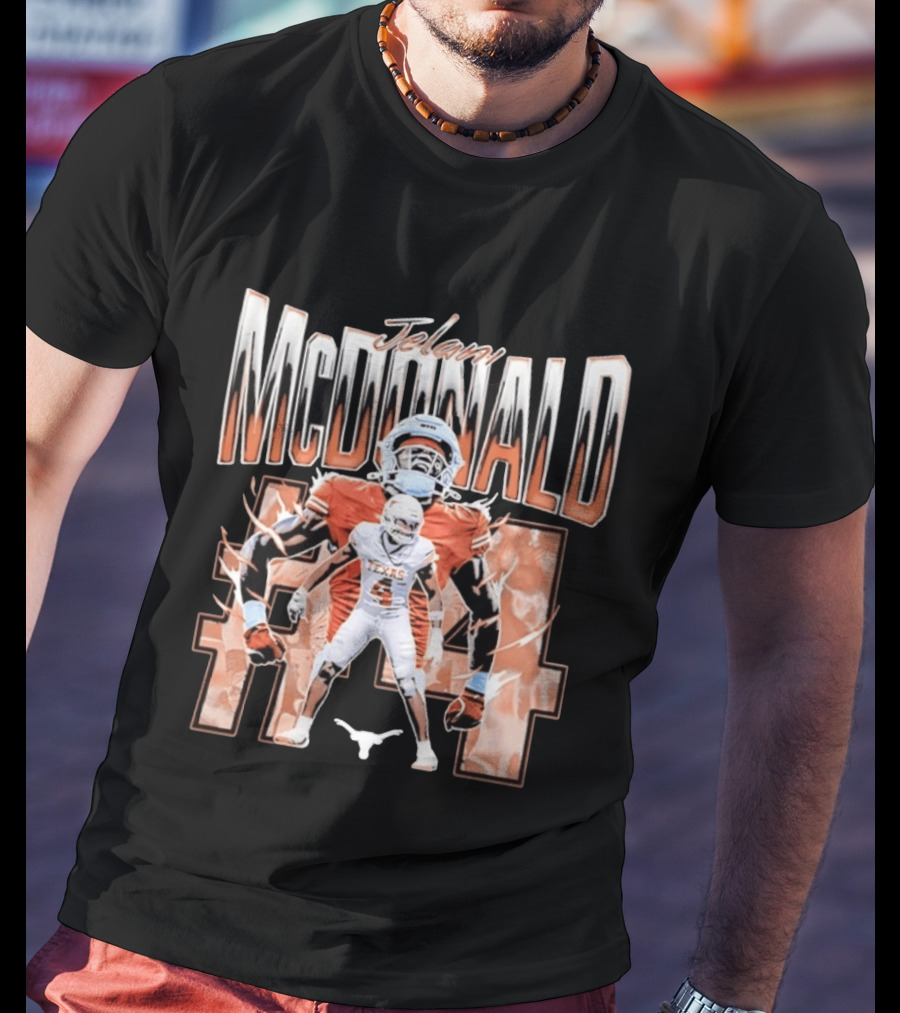Jelani McDonald Texas Longhorns Football 44 T-Shirt
