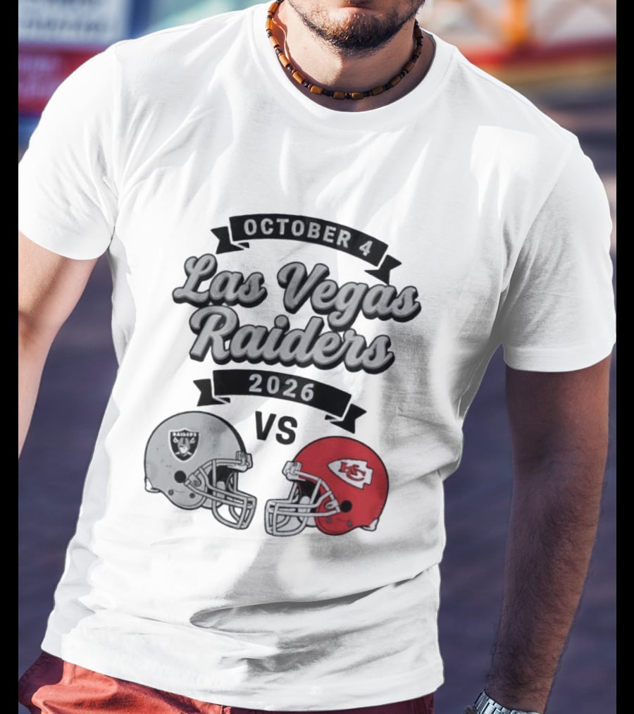October 4 Las Vegas Raiders 2026 Vs Kansas City Chiefs T-Shirt