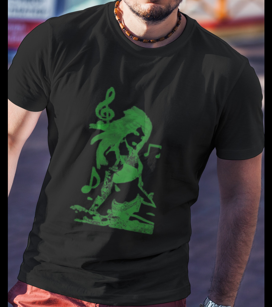 6Arelyhuman Store Digital Dancer Binary Musical Vibe T-Shirt