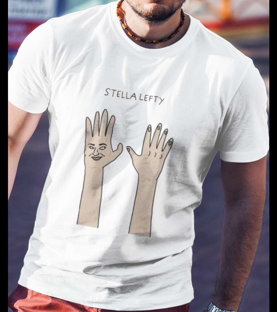 Stella Lefty Surreal Face Hand T-Shirt