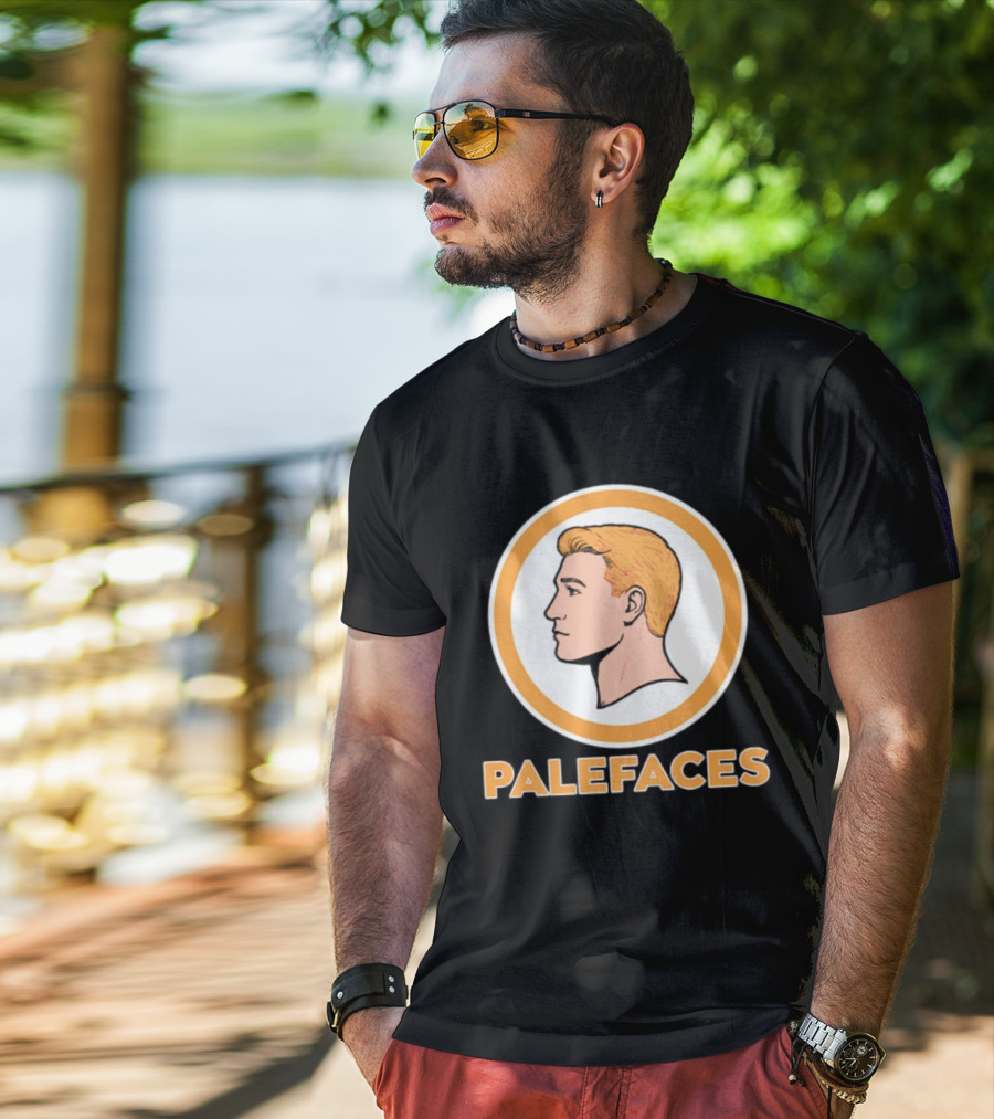 Caucasians Palefaces Orange Circle T-Shirt