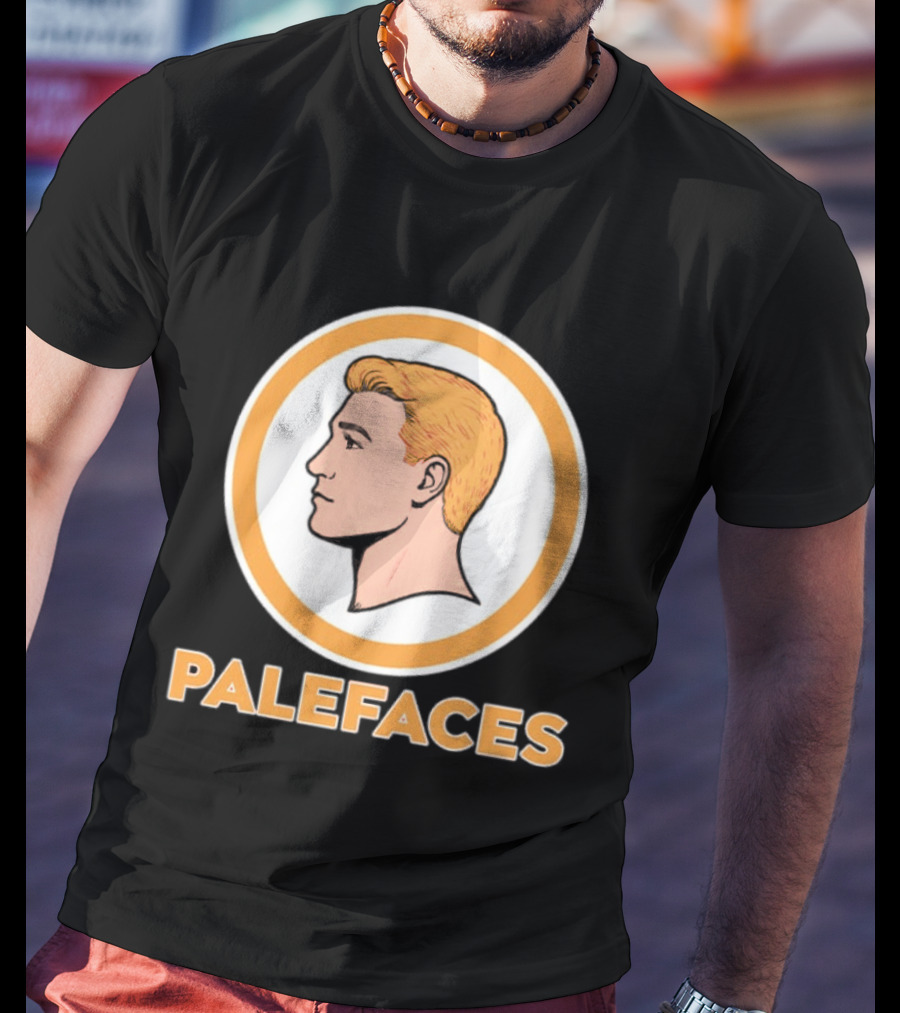 Caucasians Palefaces Orange Circle T-Shirt