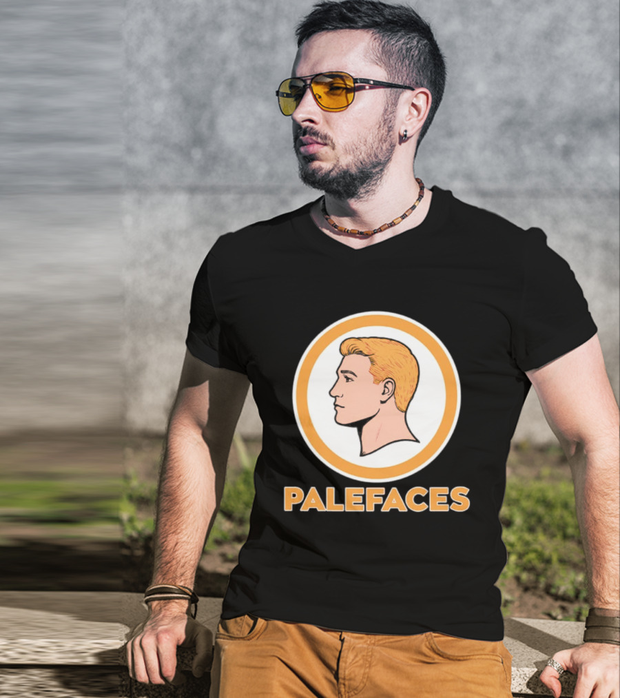 Caucasians Palefaces Orange Circle T-Shirt