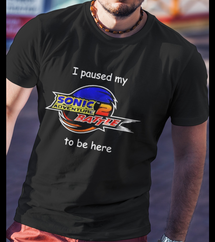 I Paused My Sonic The Hedgehog 2 Battle To Be Here T-Shirt