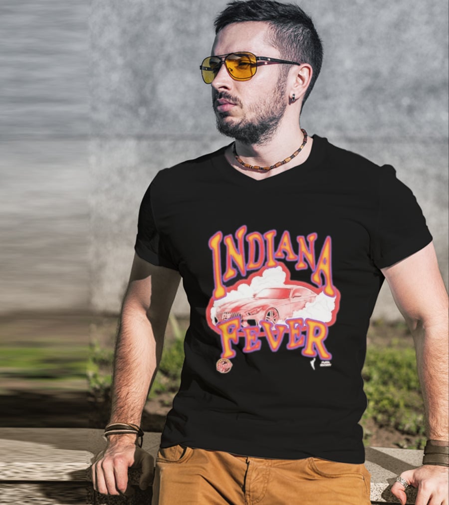 Indiana Fever Car Sketch Design WNBA Team Spirit T-Shirt