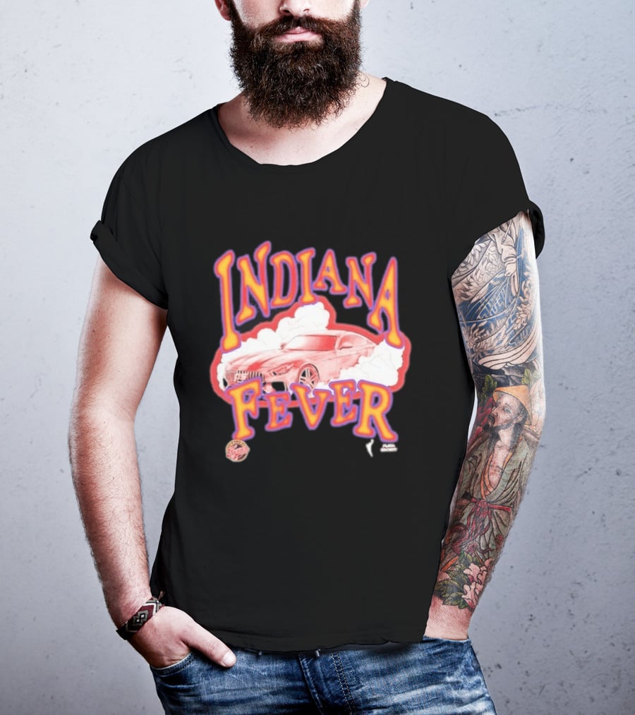 Indiana Fever Car Sketch Design WNBA Team Spirit T-Shirt