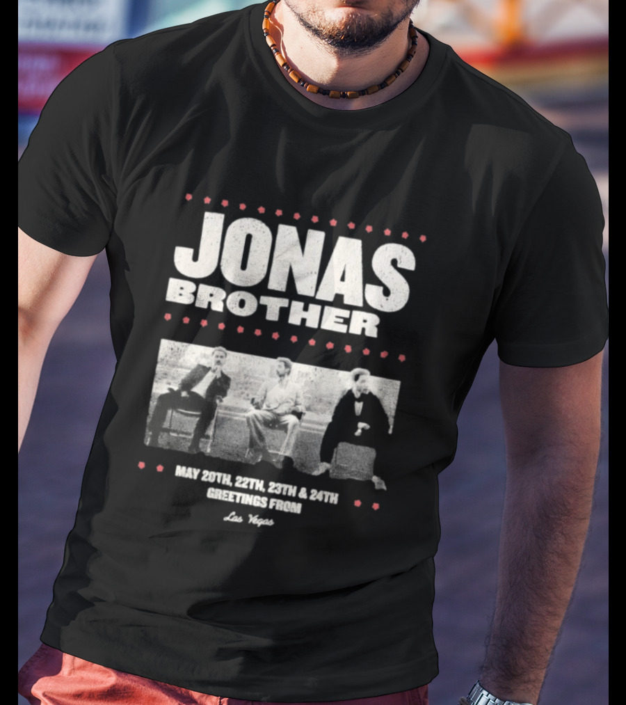 Jonas Brothers Greetings From Las Vegas May 20th 22nd 23rd 24th Concert T-Shirt