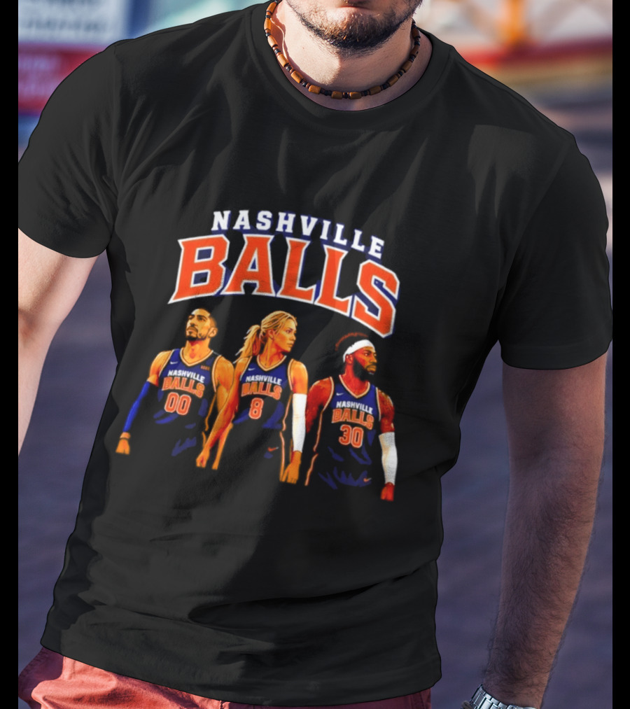 Nashville Balls Basketball Team Jersey Sports 00 8 30 T-Shirt
