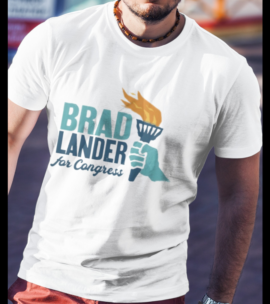 Brad Lander For Congress Torch T-Shirt