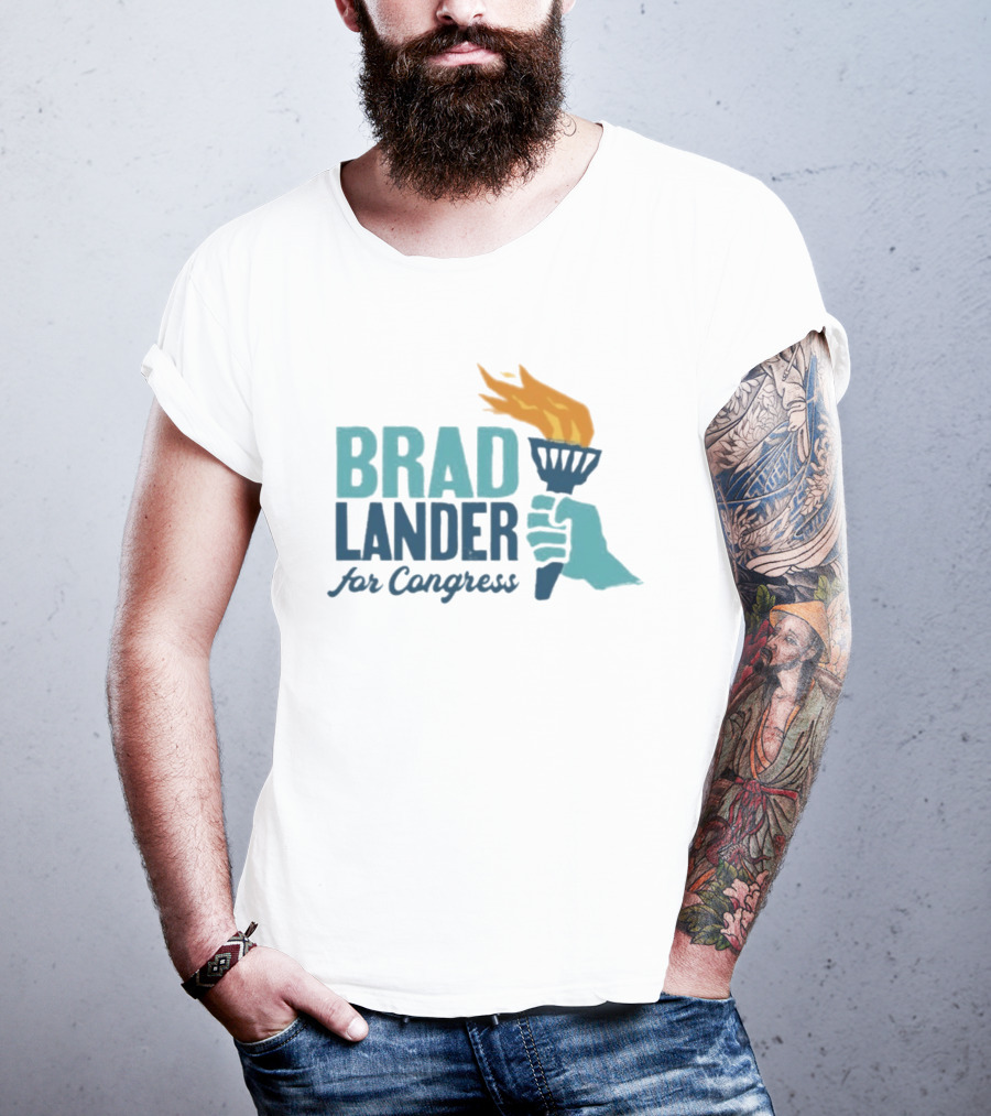 Brad Lander For Congress Torch T-Shirt