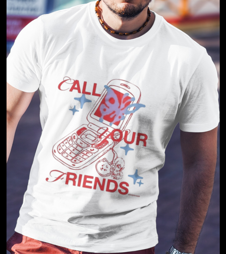 Call Your Friends Butterfly Flip Phone Stars T-Shirt