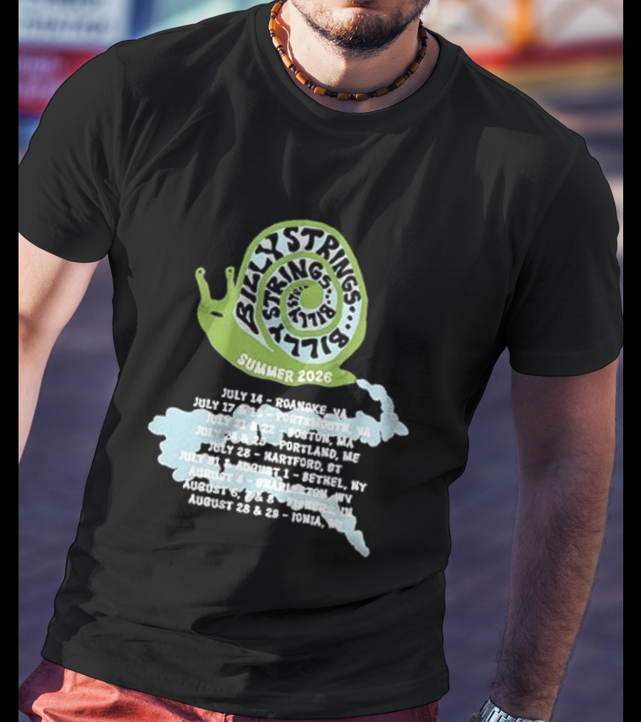 Billy Strings Summer 2026 Snail Tour Dates July August Schedule T-Shirt