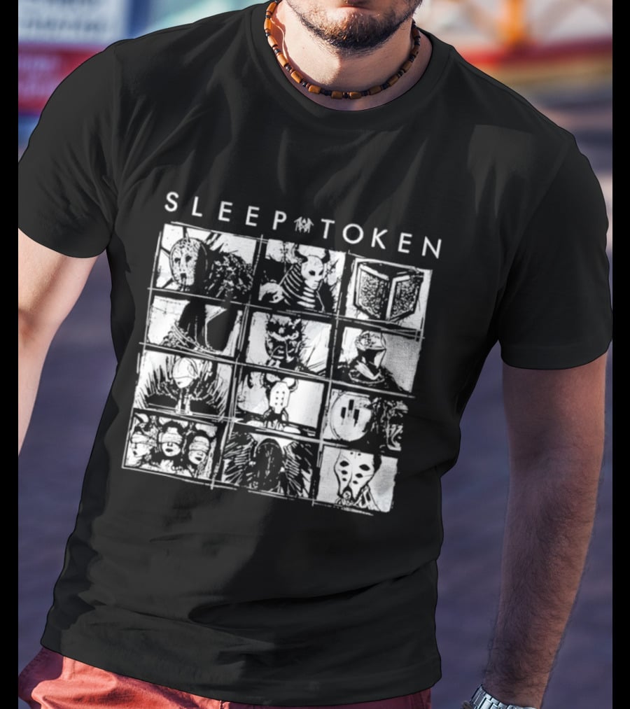Sleep Token Band Grid Metal Music T-Shirt