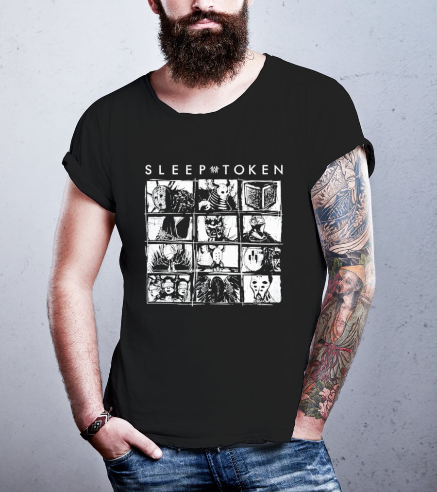 Sleep Token Band Grid Metal Music T-Shirt