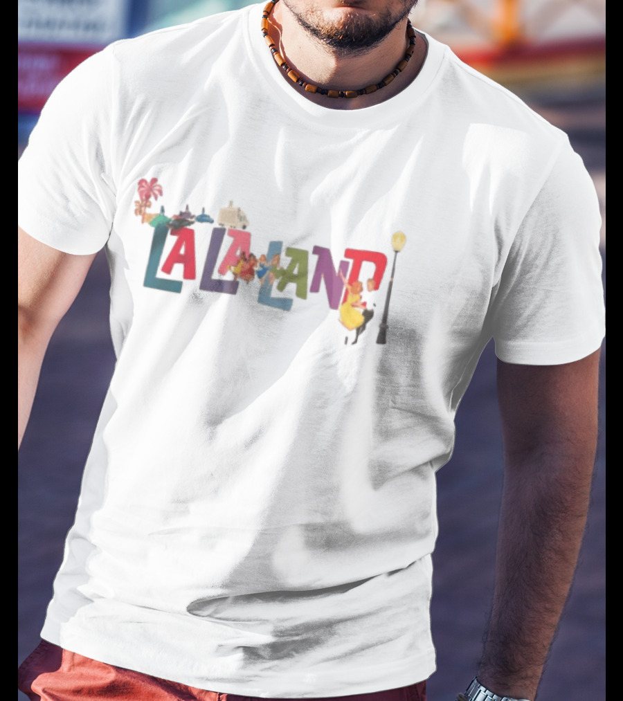 Lionsgate Store Colorful La La Land Ladies Dancing Movie T-Shirt