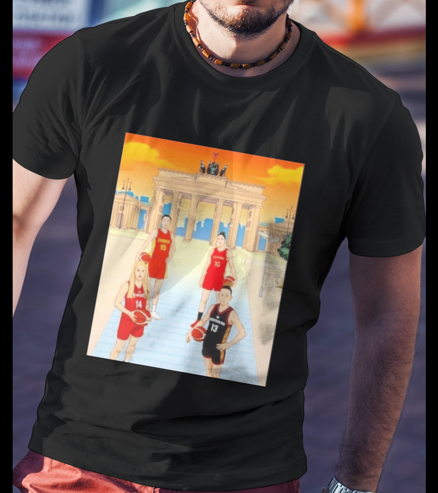 China 15 Espana 10 Hungary 14 Deutschland 13 Basketball Players Berlin T-Shirt