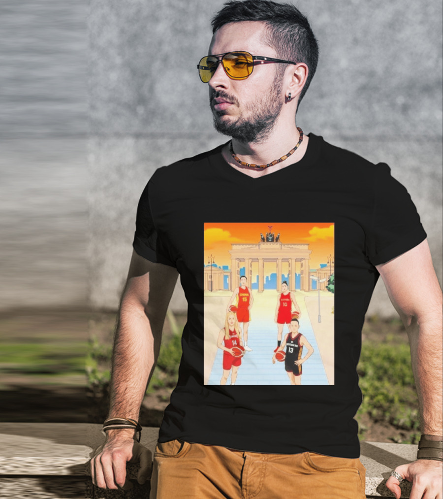 China 15 Espana 10 Hungary 14 Deutschland 13 Basketball Players Berlin T-Shirt