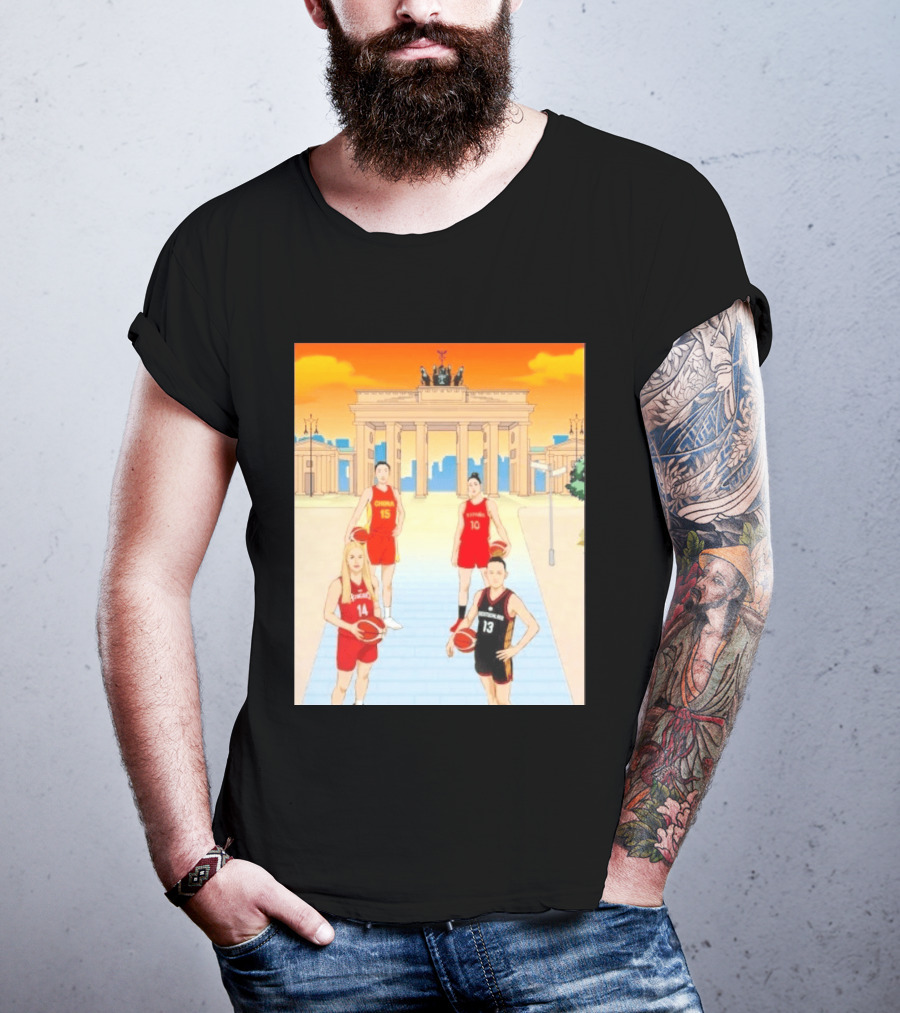 China 15 Espana 10 Hungary 14 Deutschland 13 Basketball Players Berlin T-Shirt