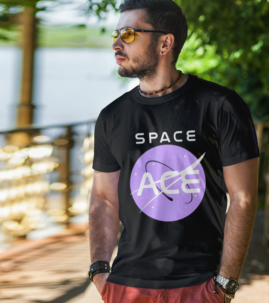 Space Ace NASA Astronomy Galaxy Iconic Insignia T-Shirt