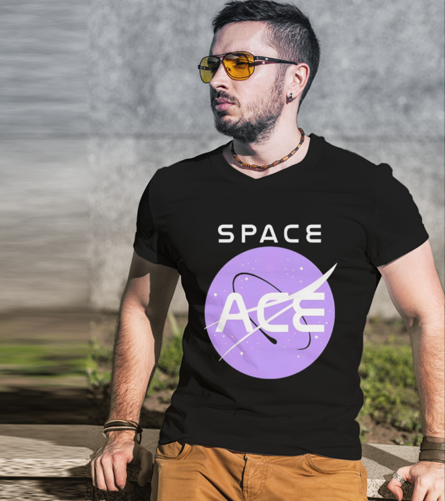 Space Ace NASA Astronomy Galaxy Iconic Insignia T-Shirt