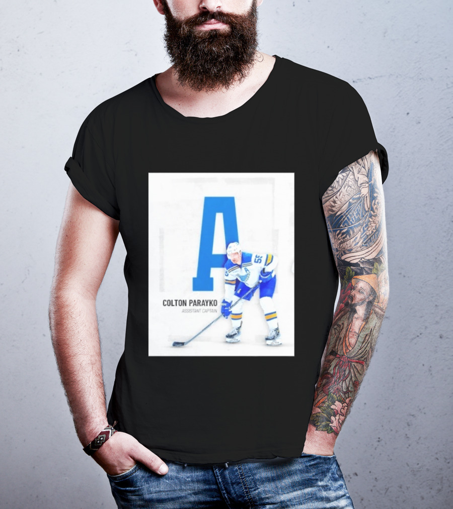 Colton Parayko St Louis Blues Assistant Captain No 55 Hockey Player T-Shirt