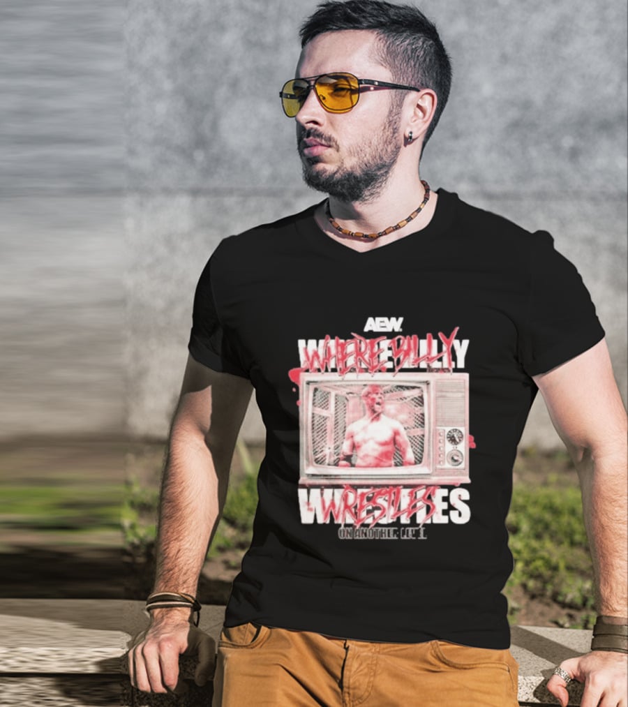 AEW Where Billy Wrestles TV Cage Match T-Shirt