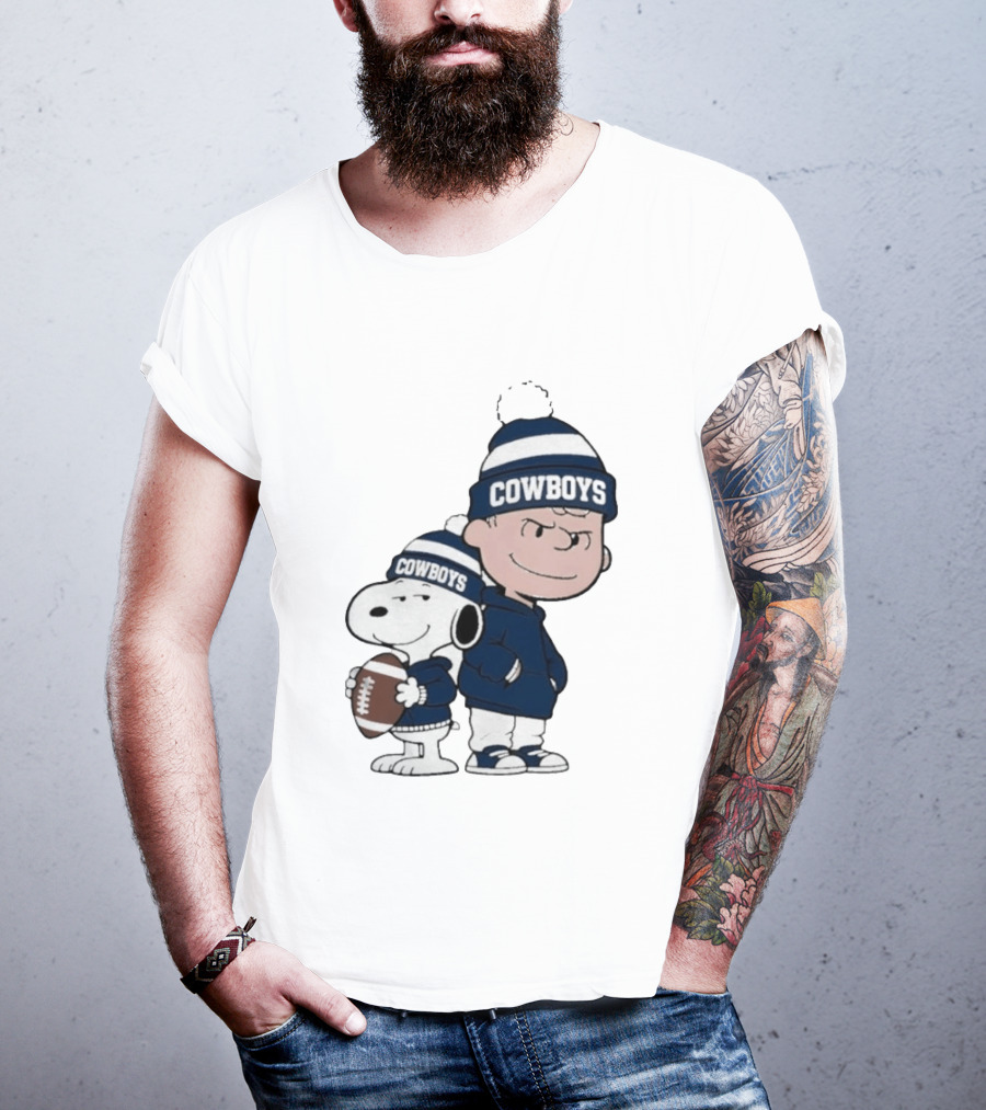 Snoopy Charlie Cowboys Football Fan T-Shirt