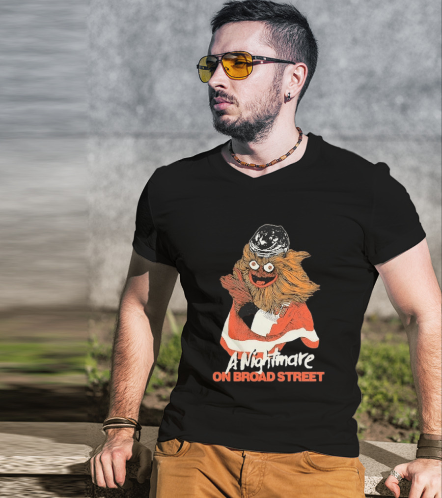 Philadelphia Flyers Gritty A Nightmare On Broad Street T-Shirt