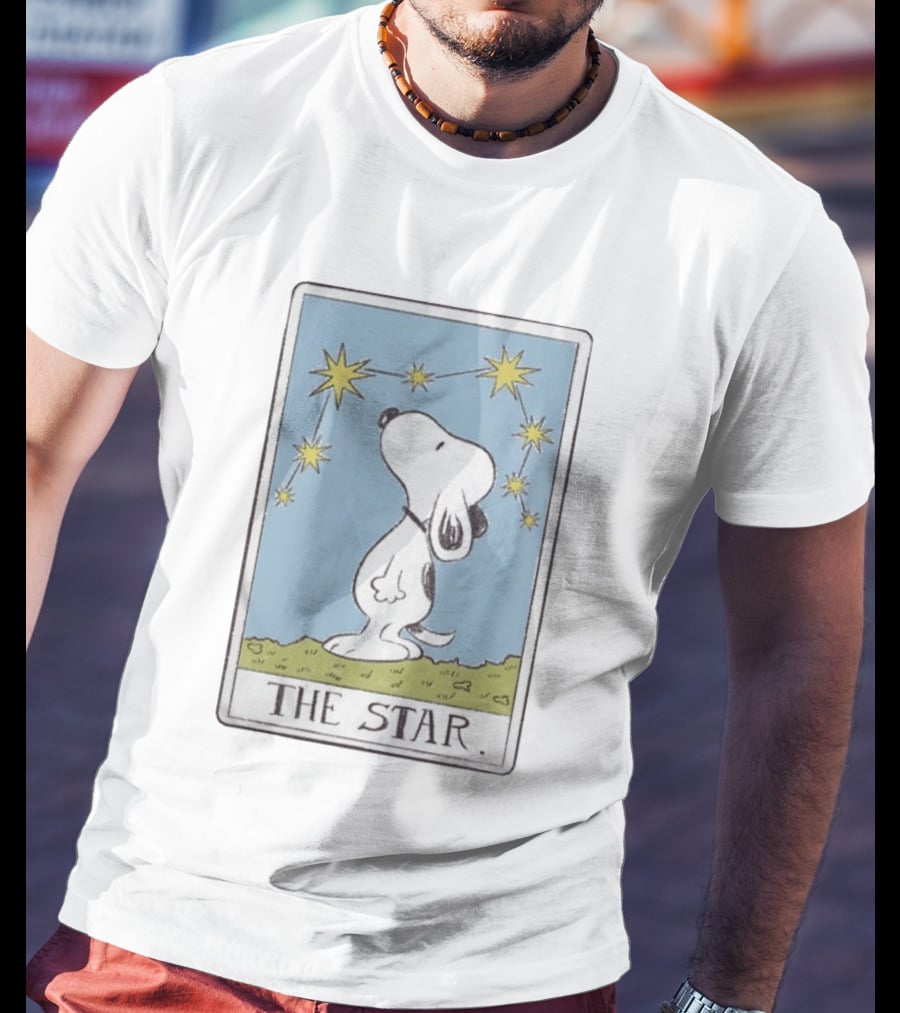 Snoopy The Star Tarot Card With Constellation T-Shirt