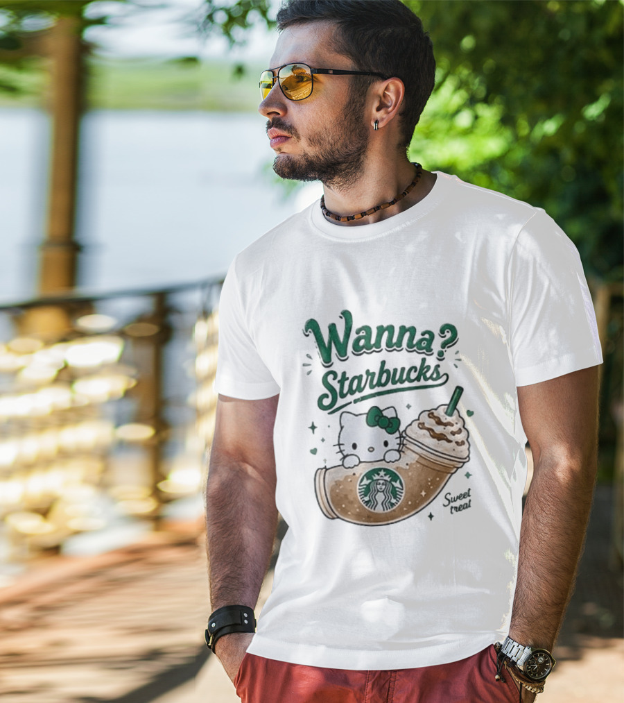 Wanna Starbucks Hello Kitty Sweet Treat T-Shirt