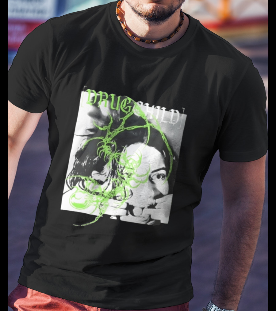 Drugchild Green Cyber Sigilism High Contrast No Depth Just Death And Decay T-Shirt