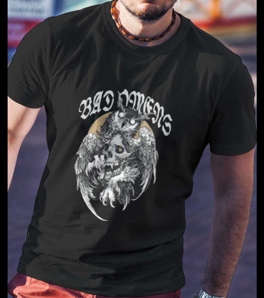 Bad Omens Dying To Love Gothic Owl Skull T-Shirt