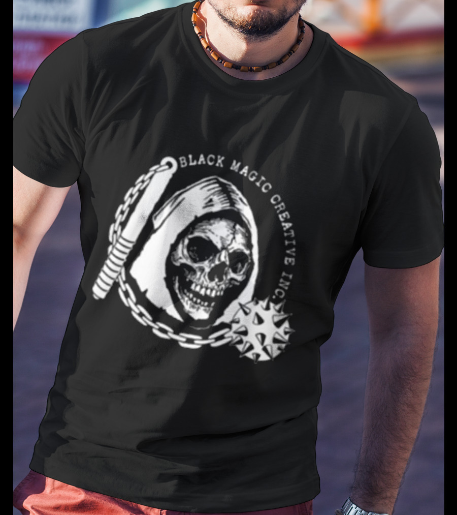 Black Magic Creative Inc Skull And Chain T-Shirt