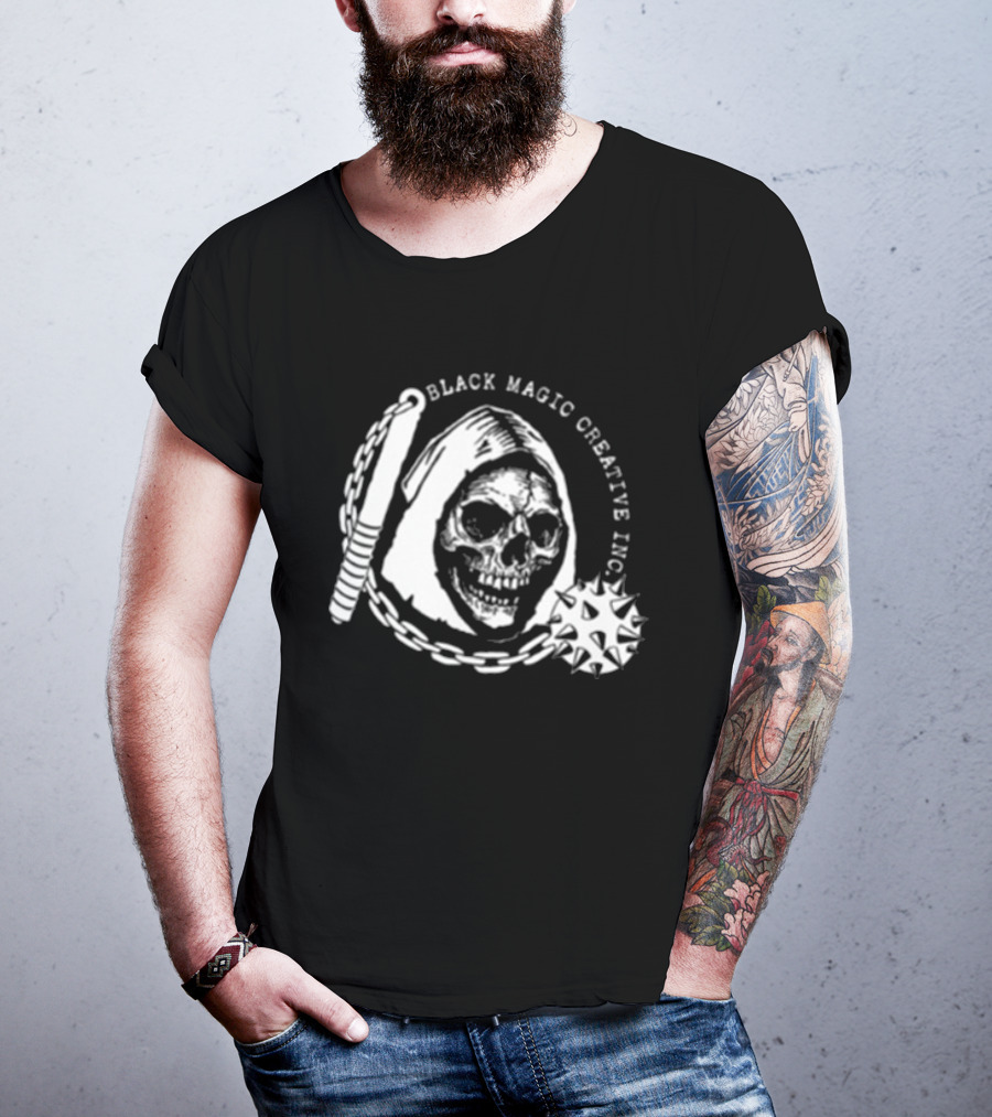Black Magic Creative Inc Skull And Chain T-Shirt