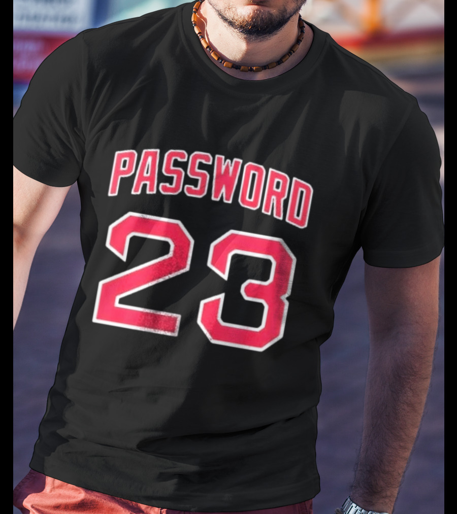 Boston Red Sox Password 23 Worcester Name And Number T-Shirt