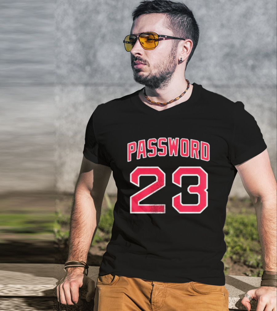 Boston Red Sox Password 23 Worcester Name And Number T-Shirt